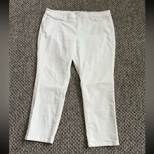 J. Jill Denim White Denim Jeans Cotton Blend Size 16